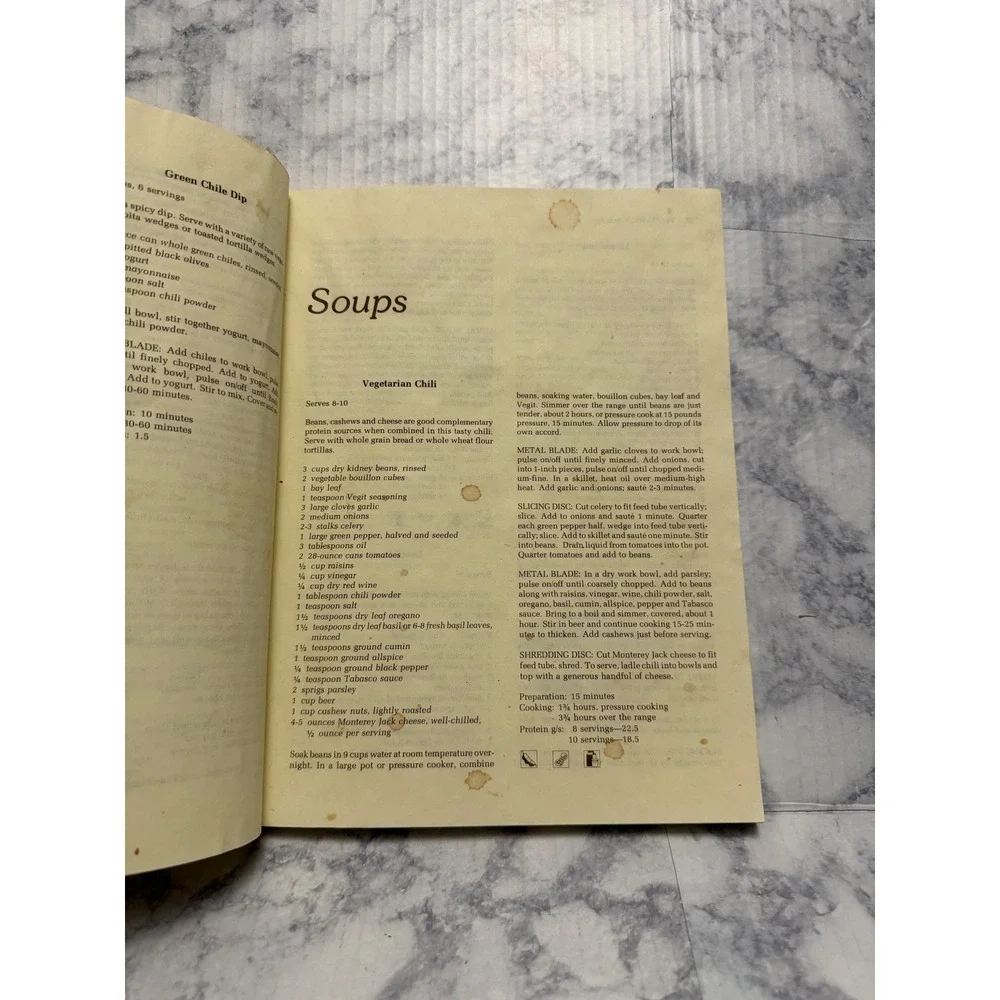 The Electric Vegetarian Cookbook Natural Cooking Food Processor 1980 Szilard Woo